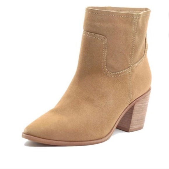 🆕KAANAS Women’s Tan leather “Pigato” pointed-toe Heeled Boots❤️11M❤️MSRP:$140 - Picture 2 of 5